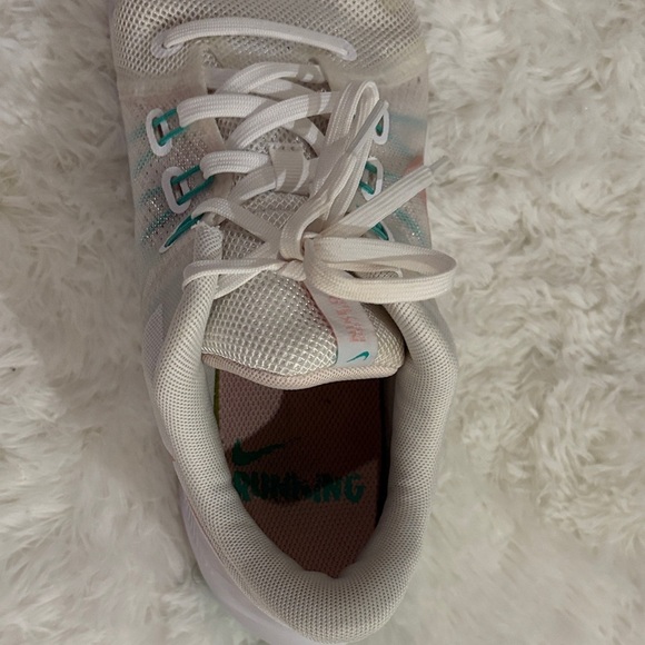 Women's White and Pink Nike Athletic Running Sneakers - Picture 6 of 9
